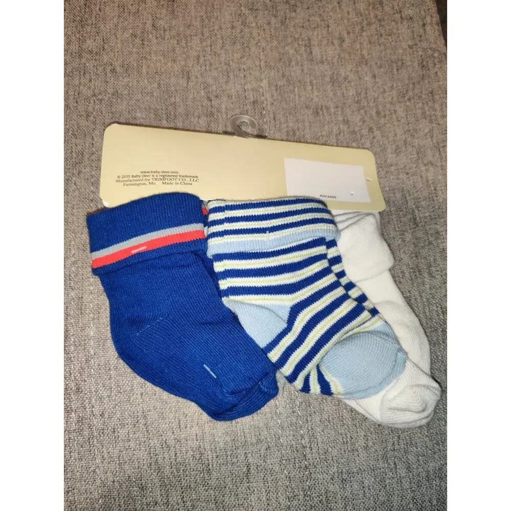Baby Deer Baby Socks Size Medium 9 to 18 Months 4 Pair